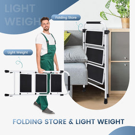 OLIXIS ladder with thick anti-slip feet stays steady on floors