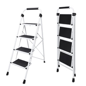 OLIXIS Step Ladder folded for compact storage in tight spaces.
