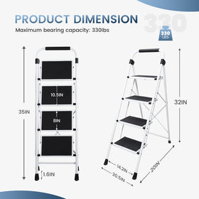 OLIXIS Step Ladder portable with comfortable handgrip for chores.