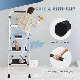 OLIXIS Step Ladder soft rubber handgrip for easy carrying.