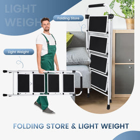 OLIXIS Step Ladder steel construction supports up to 330 lbs.