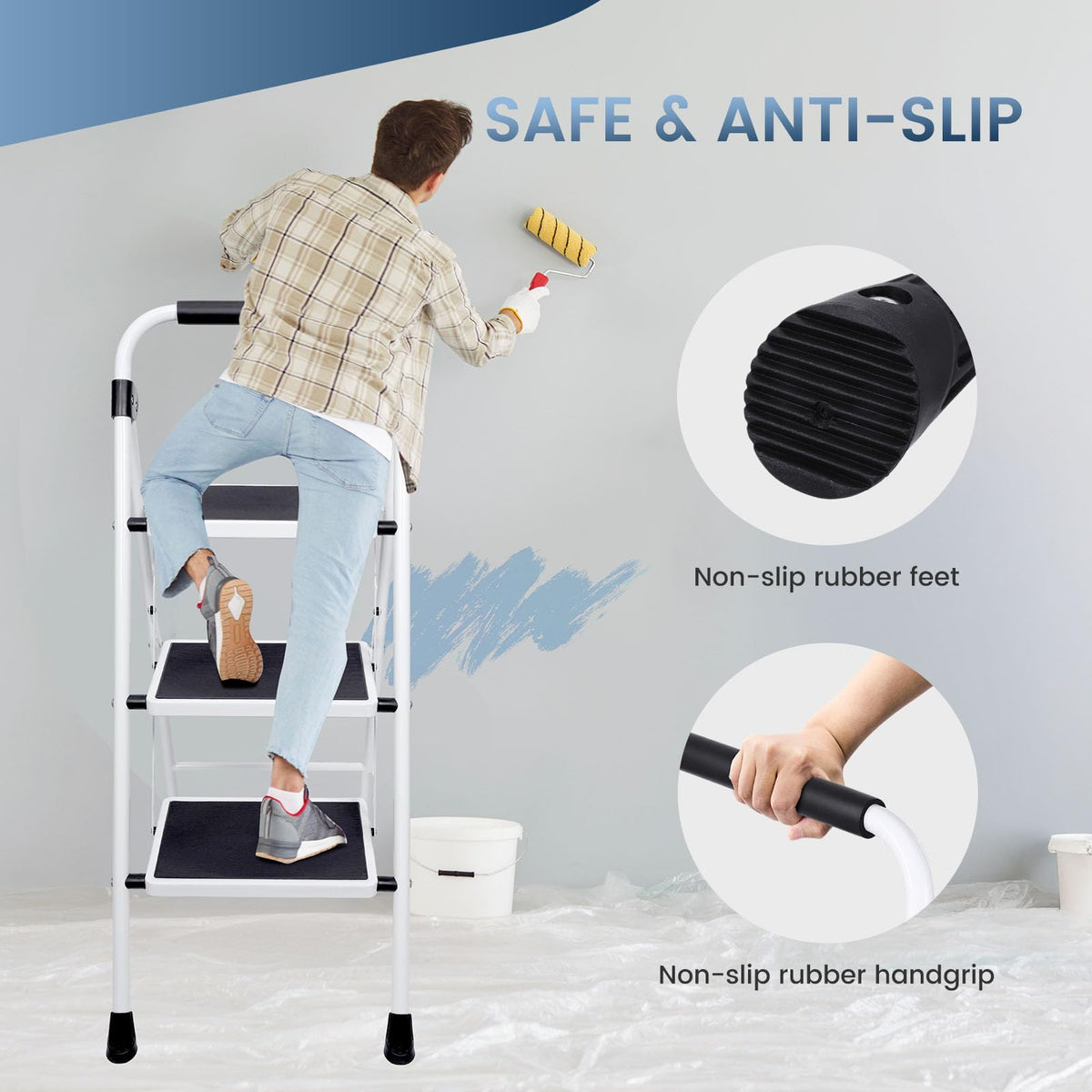 OLIXIS sturdy steel frame supports up to 330 lbs safely