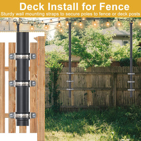 Oliynedy heavy-duty-ground-base keeps poles firmly planted on wood, concrete, or marble