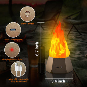 Ollcuz USB-rechargeable lamp, portable charging for outdoor use