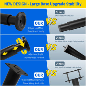 Olldag cold-rolled steel legs offer strong durability and load capacity.