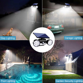 Ollivage outdoor security lights light up yards, garages, and patios.