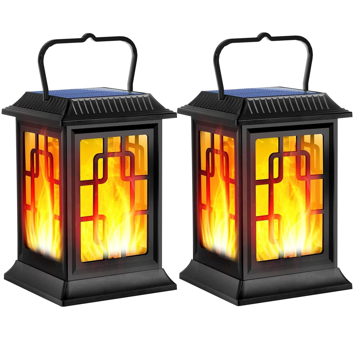 Ollivage solar lantern dancing flame for candle-like outdoor ambiance