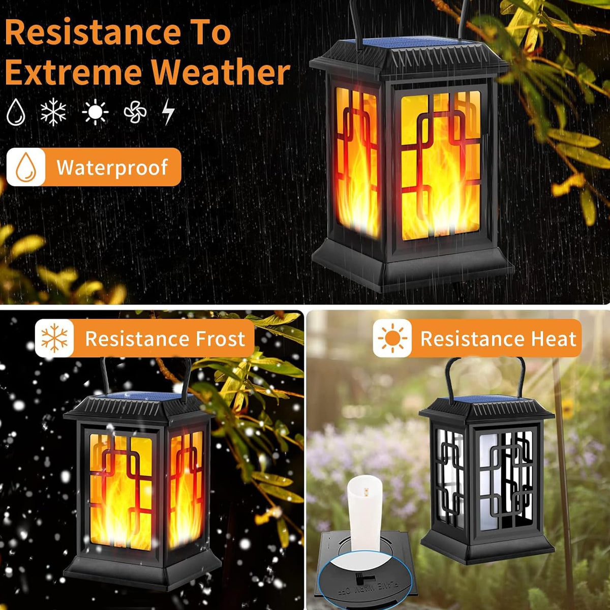 Ollivage solar lantern solar-powered energy saving design