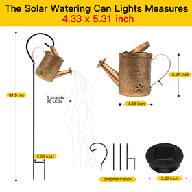 Ollny 90 LED copper string lights wrap around the kettle shape for a festive glow.
