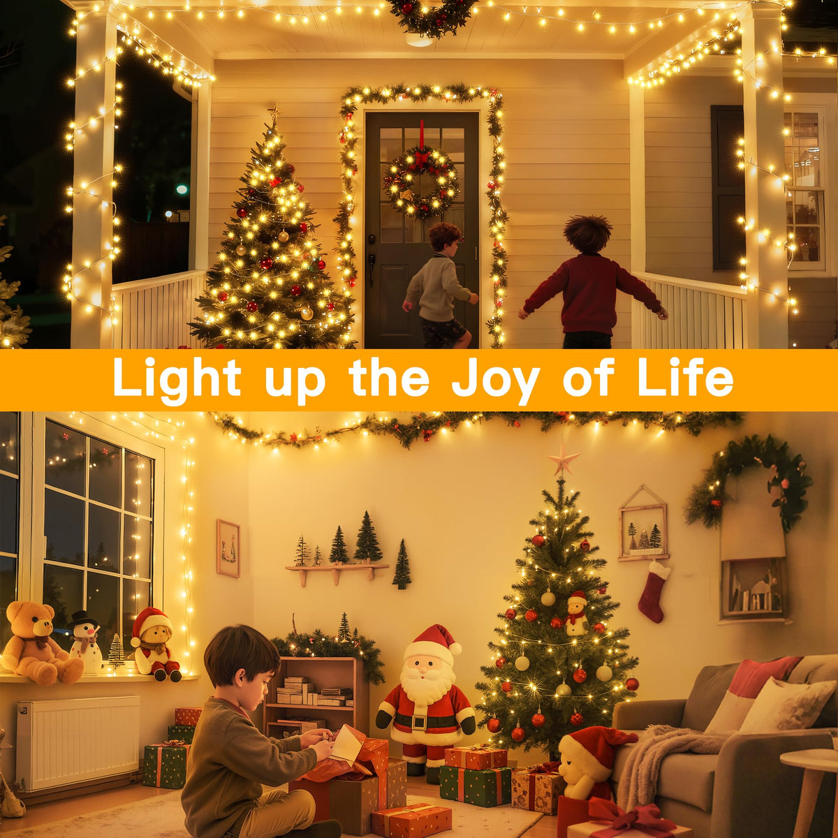 Ollny 200LED 60ft easy installation for quick decorating