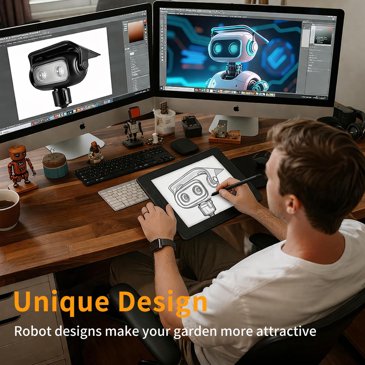 Ollny independent light and panel adjustments ensure optimal orientation.