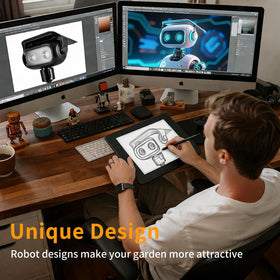 Ollny independent light and panel adjustments ensure optimal orientation.