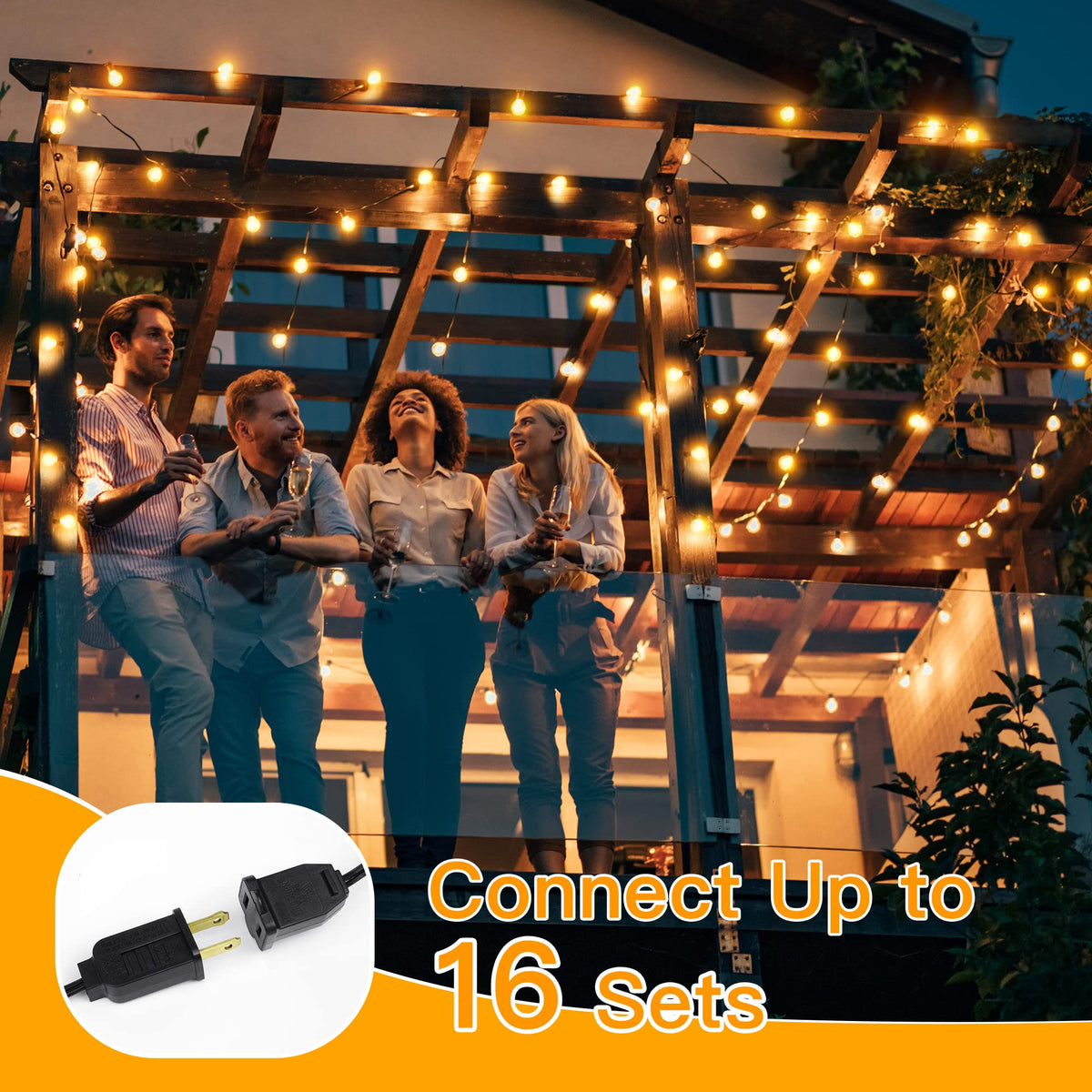 Ollny IP45 weather resistance keeps lights bright outdoors.