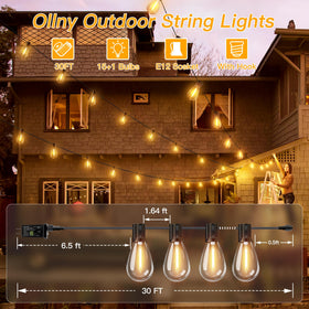 Ollny S11 remote control enables quick brightness and timer adjustments.