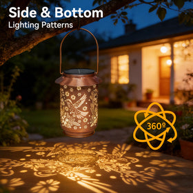 Ollny hummingbird lanterns illuminate patios for a cozy outdoor lounge.