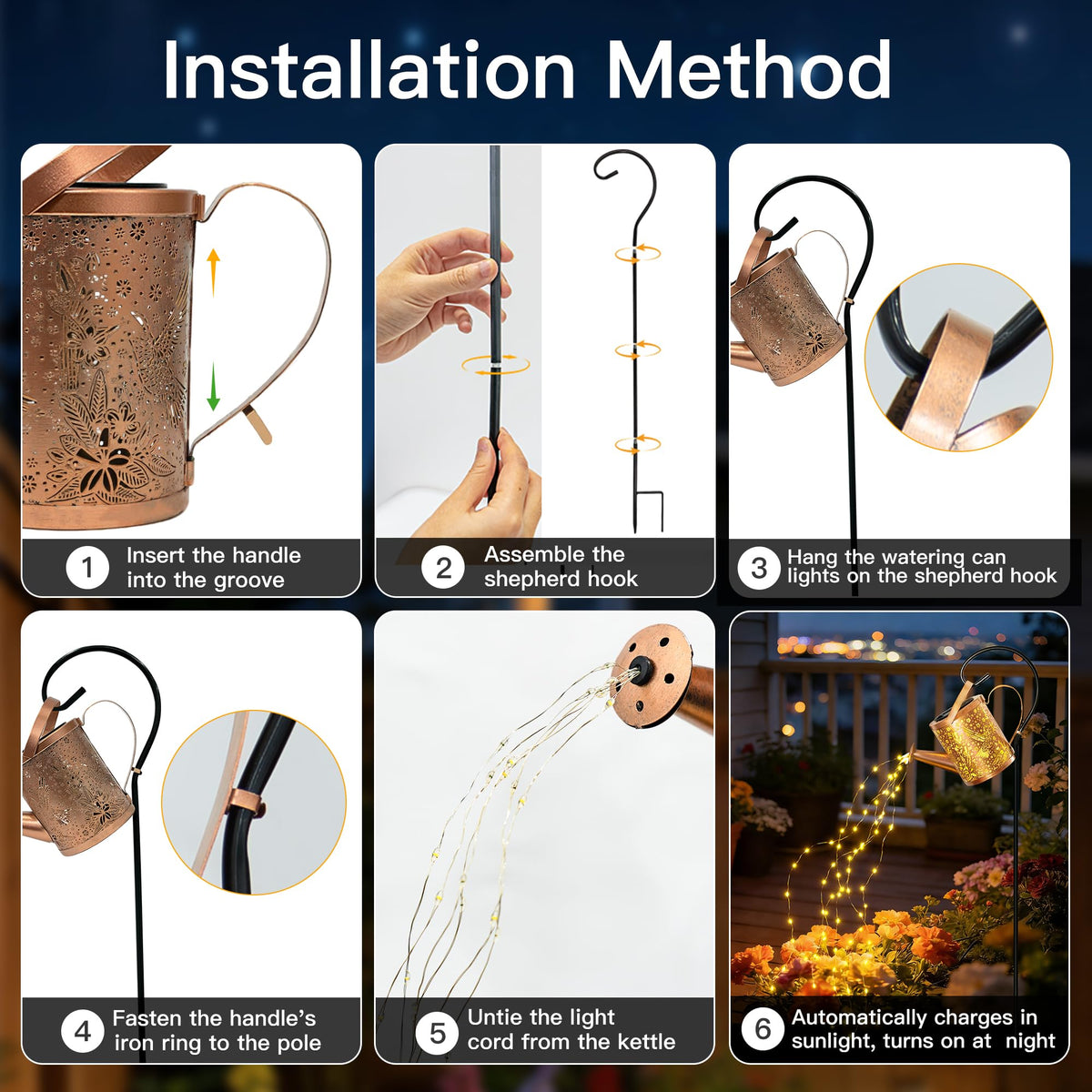 Ollny solar charging powers illumination automatically without wiring.