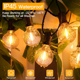 Ollny IP45 weatherproof rating on rugged exterior setup.