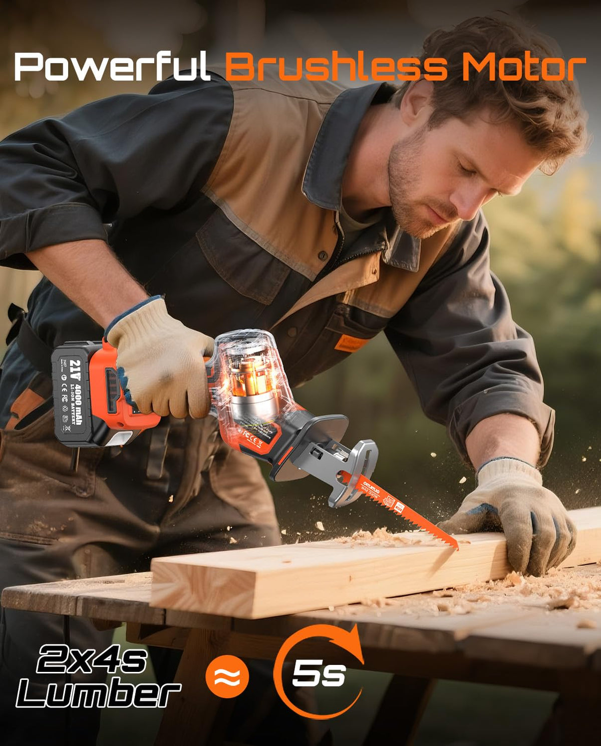 Olmlmo 4.0Ah battery pair powering long cordless sessions in outdoor tasks
