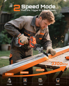 Olmlmo compact cordless design ideal for tight spaces and overhead cuts