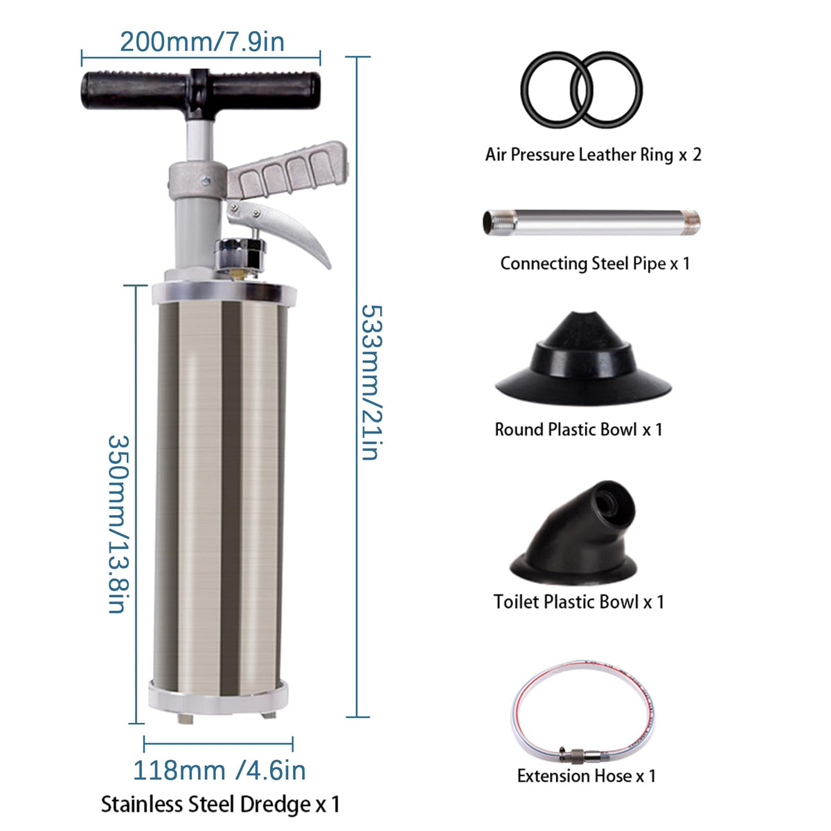 Olpchee clear pressure indicator shows ready unclogging status