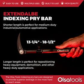 Olsa Tools professional-grade pry bar built from durable steel.
