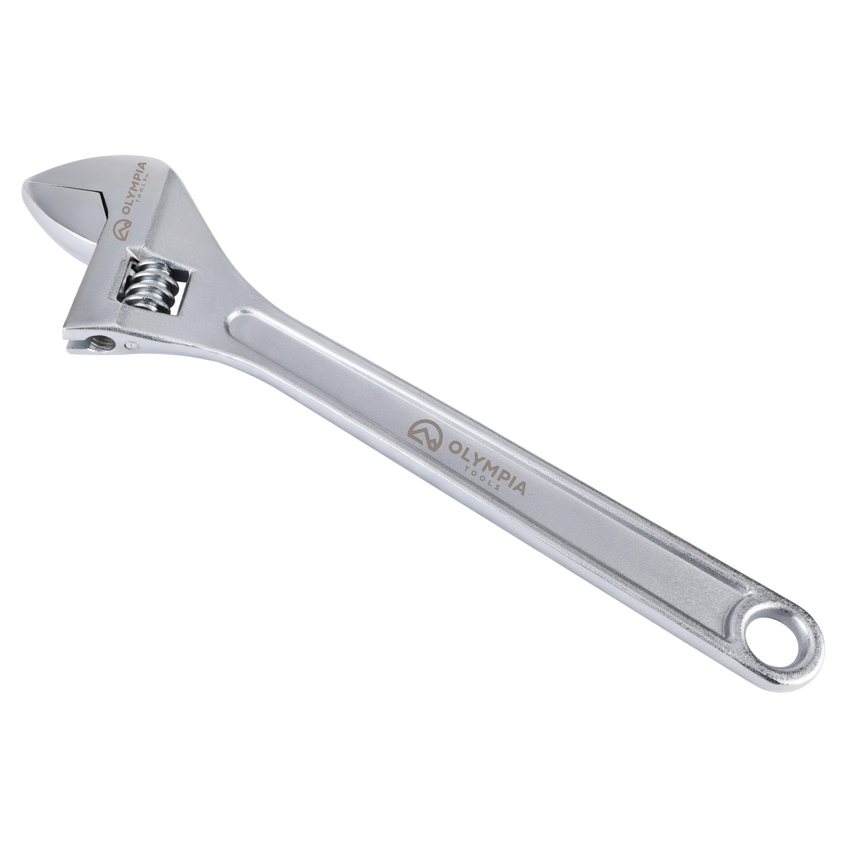 Olympia Tools 18-inch adjustable wrench jaw close-up for precise grip