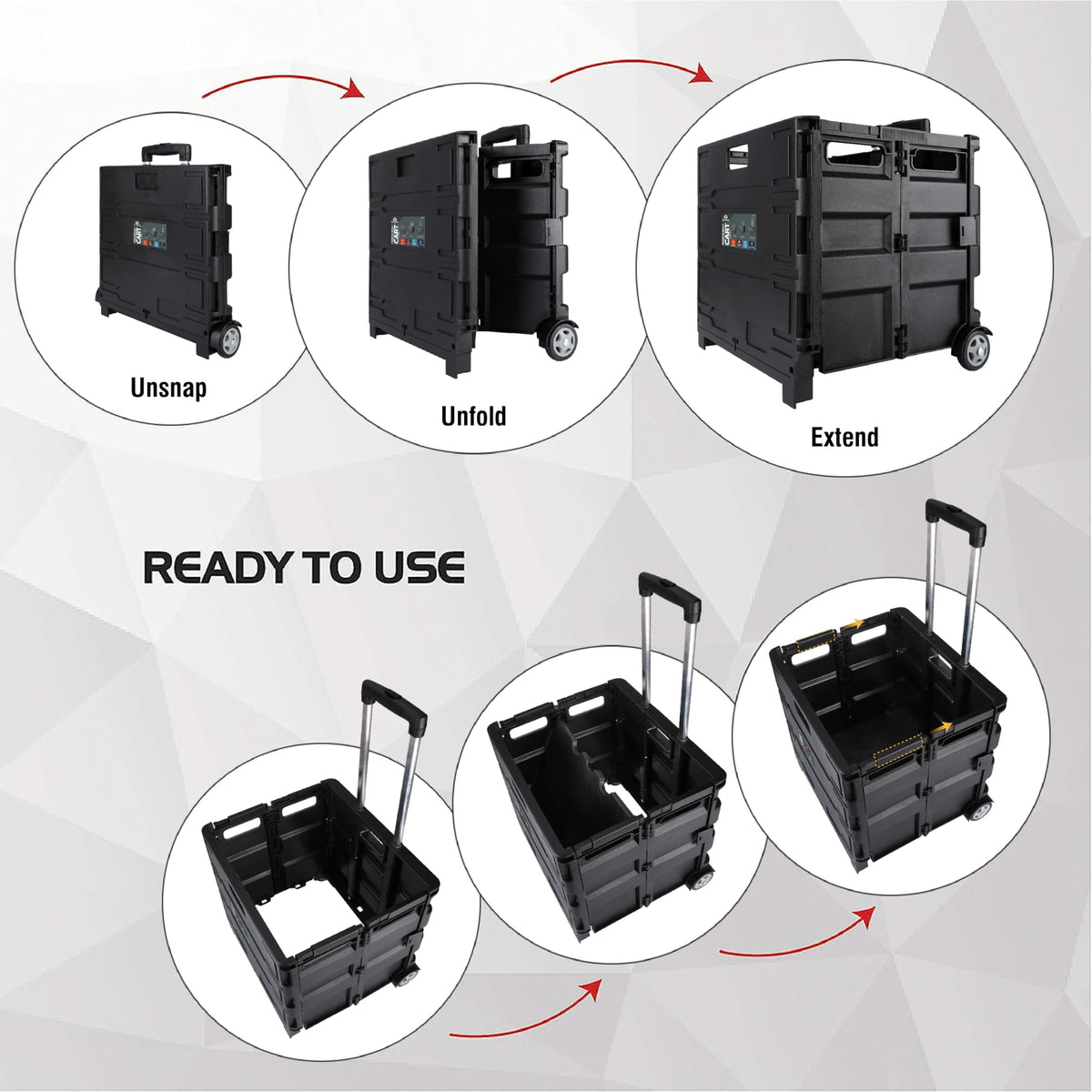 Snap-on side support on the Grand Pack-N-Roll for stability