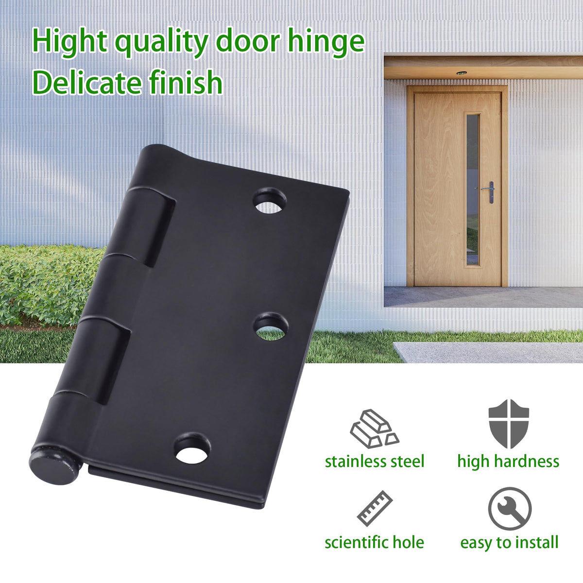 OMANSKO 3.5 inch hinges fit standard interior doors for versatile installations.