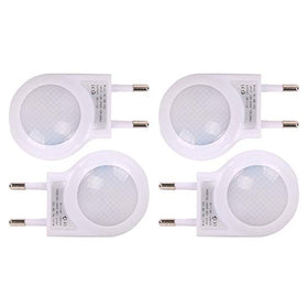 Omeet night light with EU plug, compact four-pack for hallway safety and convenience.