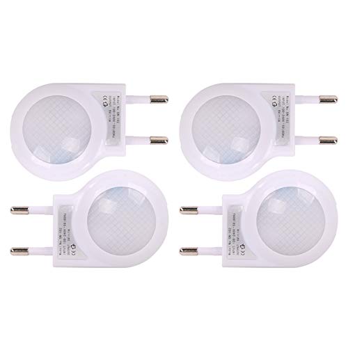 Omeet night light with EU plug, compact four-pack for hallway safety and convenience.