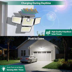 omibee 3000LM solar lights solar panel for efficient charging