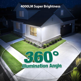 Omibee five-head security light provides versatile coverage for yards