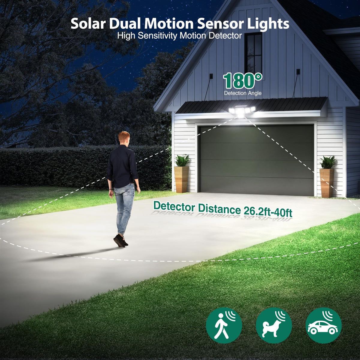 Omibee solar lights easy installation on outdoor walls without wiring.