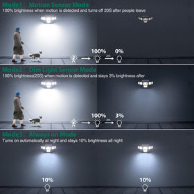 Omibee powerful night lighting enhances walkway safety after dusk.