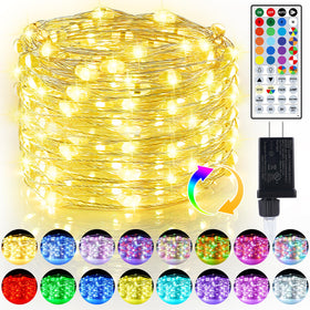 OMIKA 50ft fairy lights with remote control for versatile indoor and outdoor ambiance.