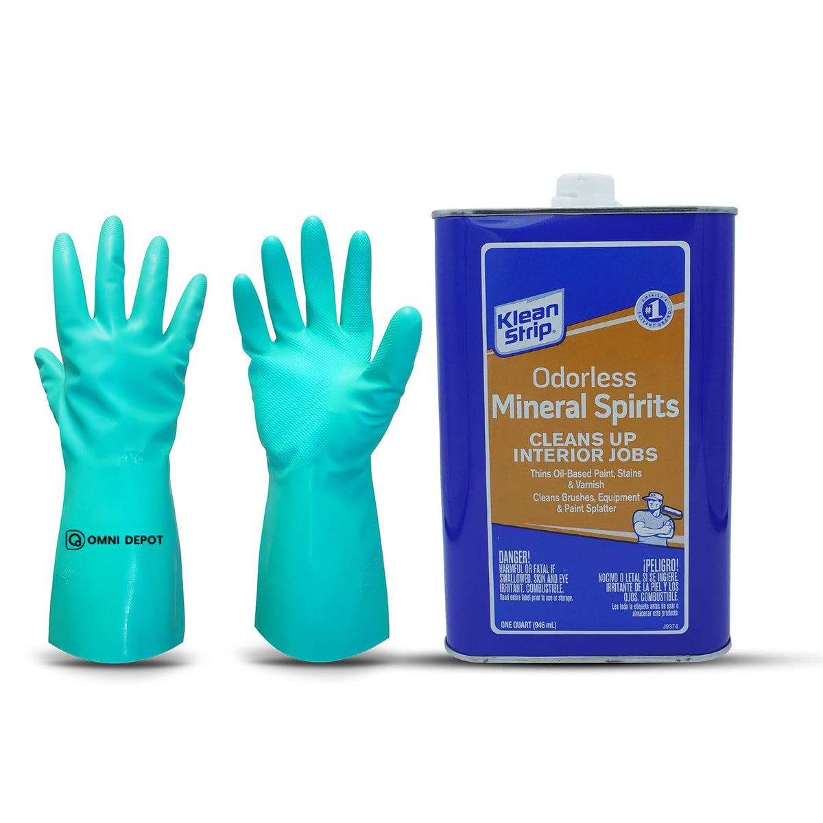 OMNI DEPOT Klean Strip odorless mineral spirits bottle for indoor thinning use