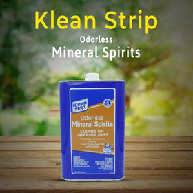 Indoor-safe workspace with OMNI DEPOT Klean Strip odorless mineral spirits