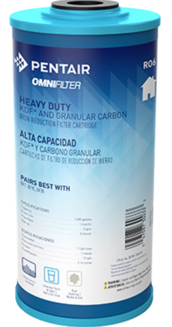 OMNIFilter RO6 ten-inch filter in compatible heavy-duty housing for whole-house filtration.