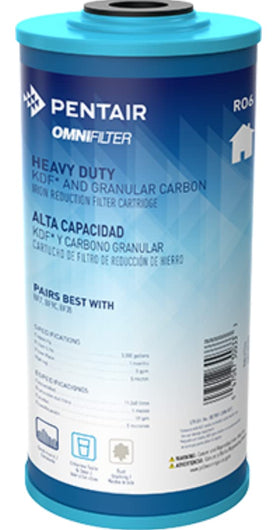 OMNIFilter RO6 ten-inch filter in compatible heavy-duty housing for whole-house filtration.