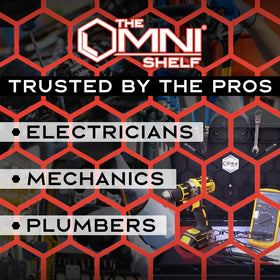 Deep shelf supports most trade tools and devices during transport.