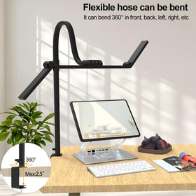 Omorepa 360-degree gooseneck allows flexible positioning for reading.