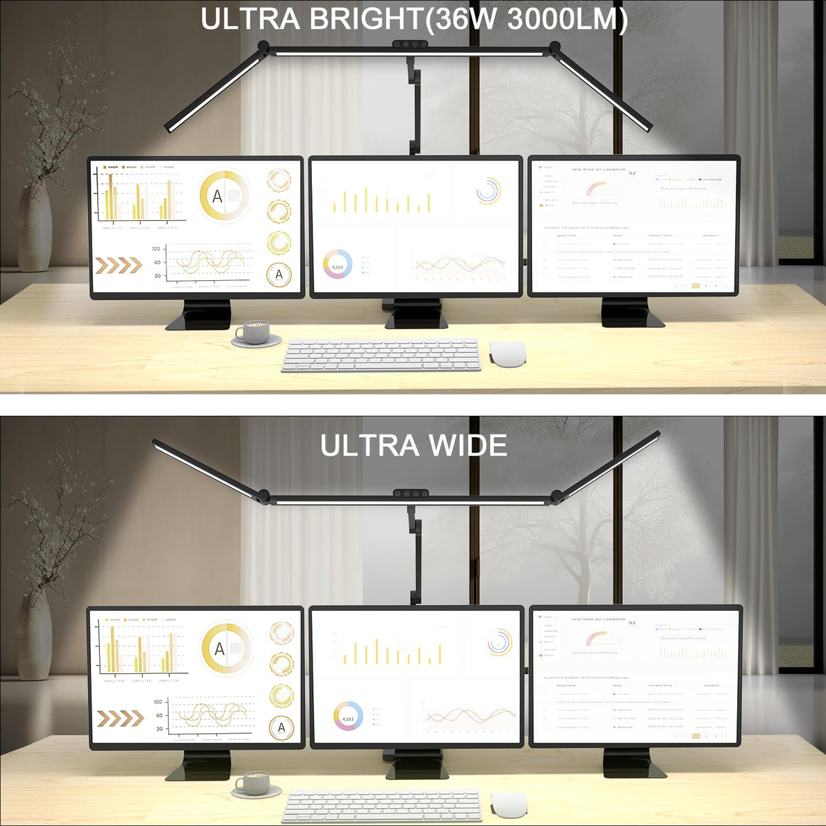 Omorepa 47-4in wide light bar delivers uniform coverage across your workspace.