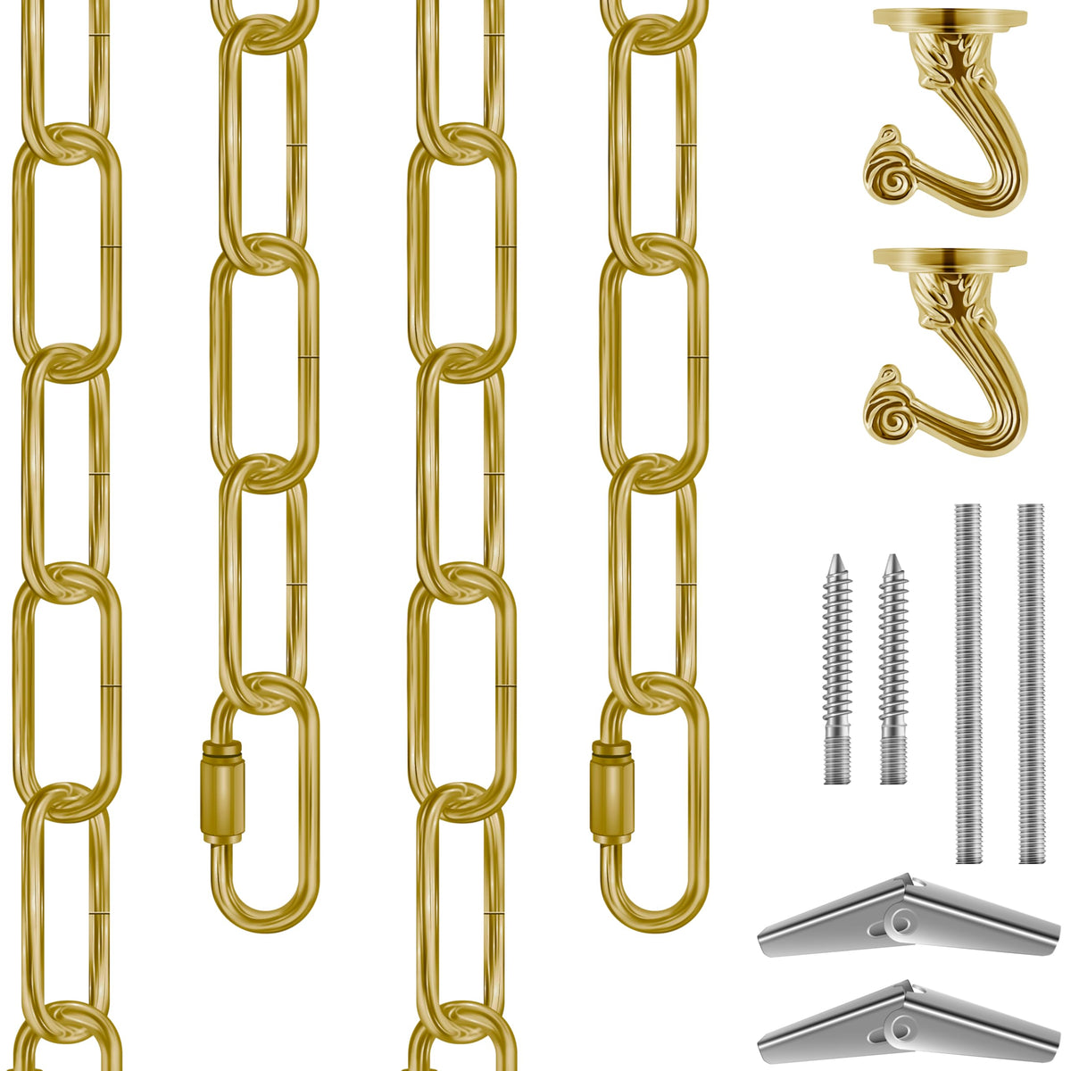 Omytie 12ft hanging chain in brass finish ready for ceiling suspension