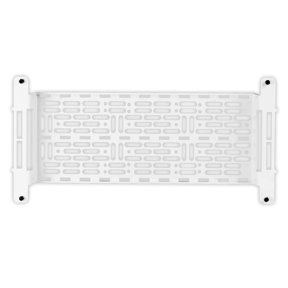 On-Q AC1050 plate, front view, compact mounting inside a white enclosure.