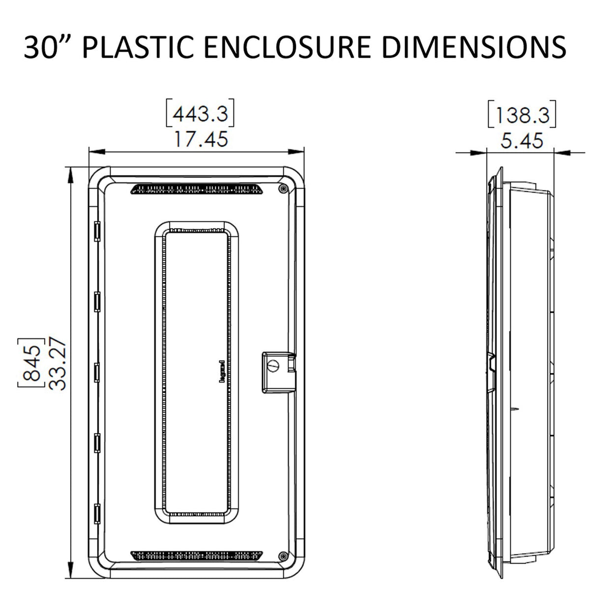 Rear-vented panel on On-Q enclosure promotes better airflow for devices.