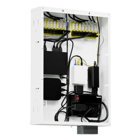 Knockouts, side lances, and tabs provide flexible mounting for the enclosure