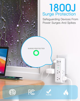 1800J surge protection protects electronics from spikes