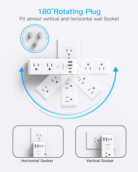 Three-sided design with wide outlet spacing for large plugs