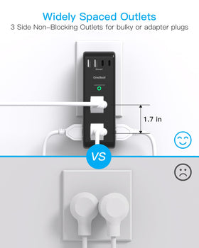 One Beat surge protector 1800J surge protection shields electronics during surges