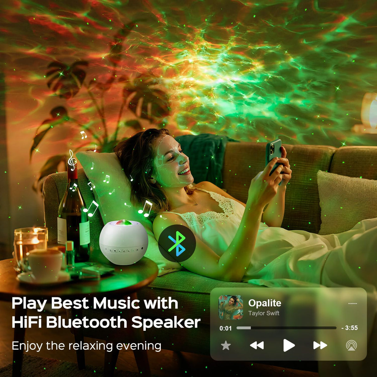 One Fire 15-colors option creates vibrant sky colors and varied star effects